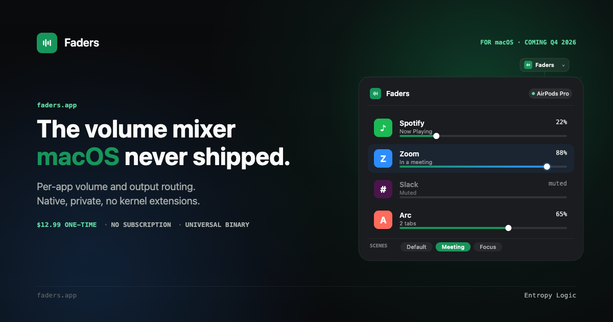 Faders app screenshot